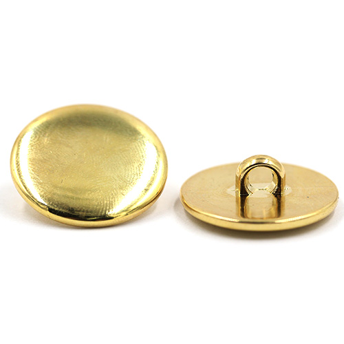 14893 Sullivans 21mm Plain Round Plastic Shank Button - Gold - 17 In Tube