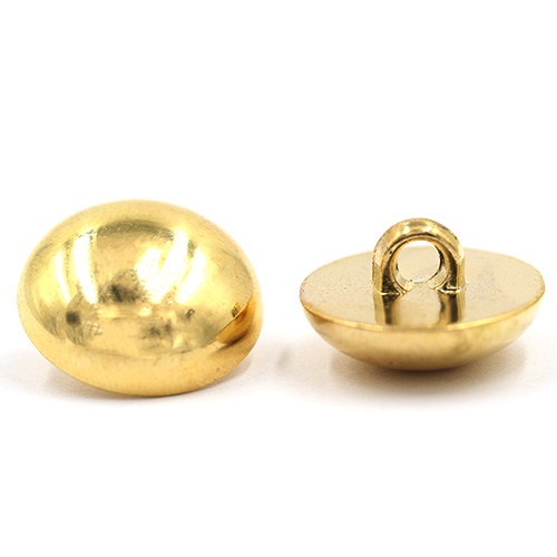 14896 Sullivans 18mm Plain Domed Plastic Shank Button - Gold - 21 In Tube