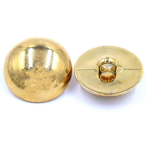 14897 Sullivans 21mm Plain Domed Plastic Shank Button - Gold - 18 In Tube