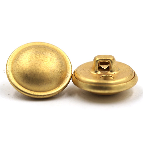 14913 Sullivans 15mm Round Metal Shank Button  - Plain Gold With Edge - 29 In A Tube