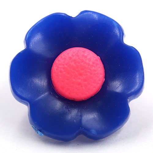 14921 Sullivans Buttons Card - Blue Flower With  Pink Centre - 6pcs