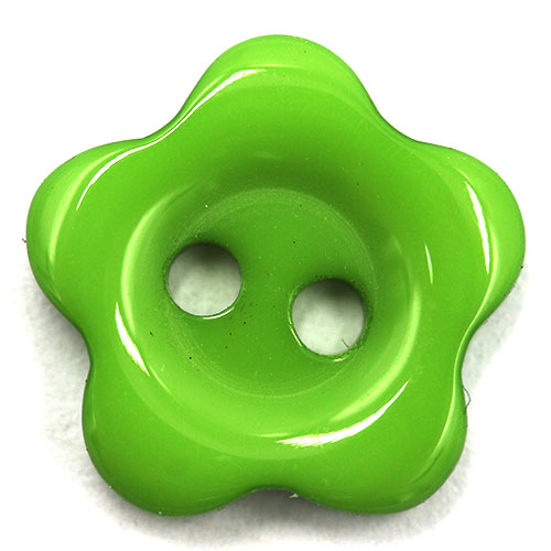 14926 Sullivans Buttons Card - Green Flower  - 6pcs