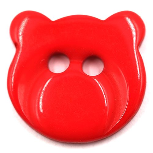 14946 Sullivans Buttons Card - Red Bear Face - 6pcs