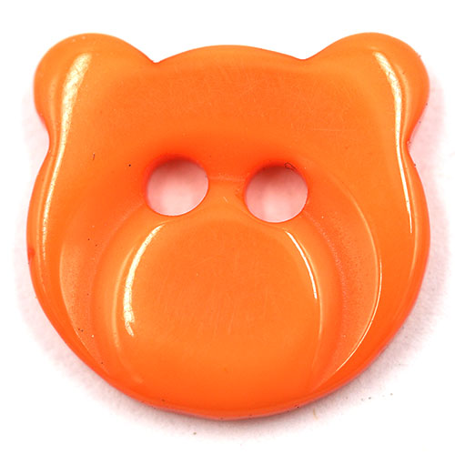 14947 Sullivans Buttons Card - Orange Bear Face - 6pcs