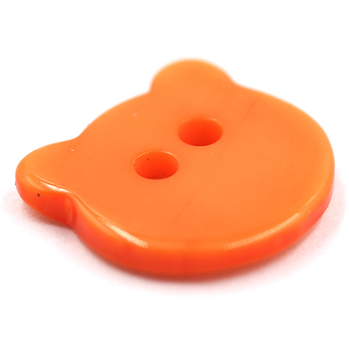 14947 Sullivans Buttons Card - Orange Bear Face - 6pcs