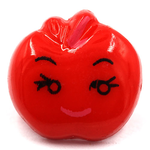 14952 Sullivans Buttons Card - Red Apple With Face - 6pcs