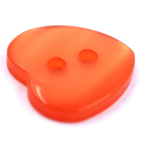 14962 Sullivans Buttons Card - Pearl Orange Heart - 6pcs