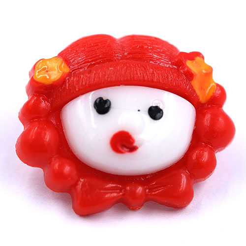 14965 Sullivans Buttons Card - Girl With Red Hair - 6pcs