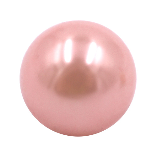 14971 Sullivans 10mm Pearl Ball Plastic Button With Metal Shank - Peach - 29 In A Tube