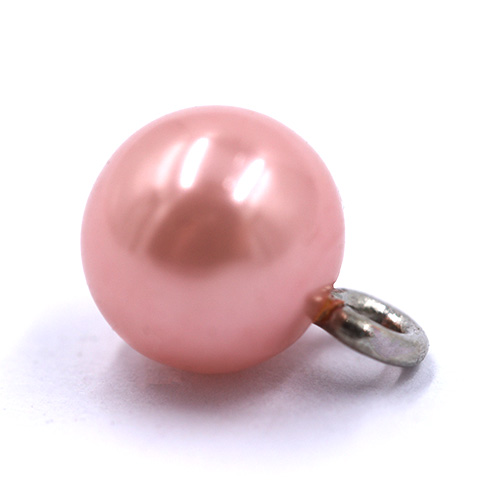 14971 Sullivans 10mm Pearl Ball Plastic Button With Metal Shank - Peach - 29 In A Tube