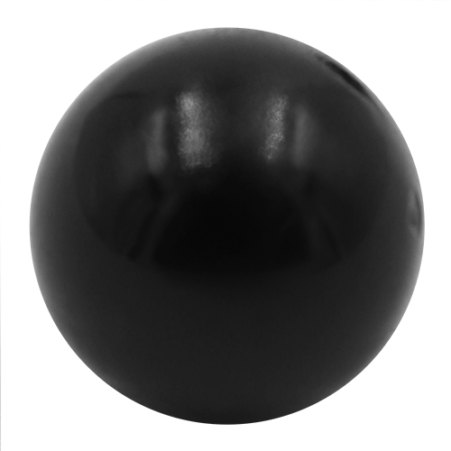 14972 Sullivans 10mm Pearl Ball Plastic Button With Metal Shank - Black - 29 In A Tube