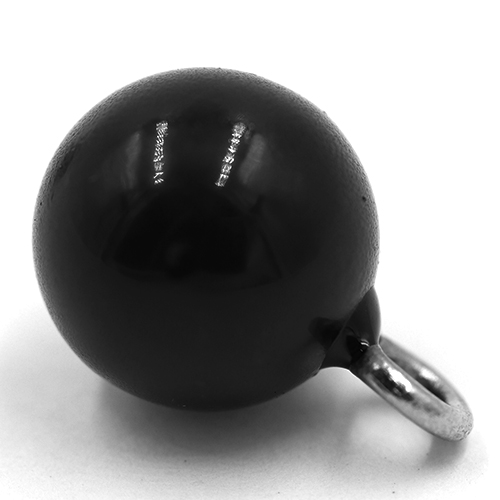 14972 Sullivans 10mm Pearl Ball Plastic Button With Metal Shank - Black - 29 In A Tube