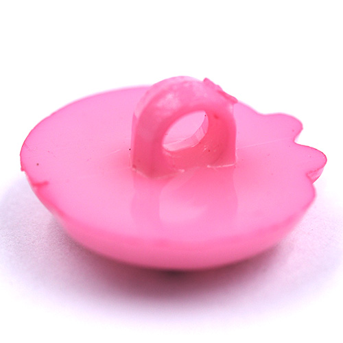 14984 Sullivans 18mm Kids Plastic Shank Button - Apple Face - Pink - 35 In A Tube