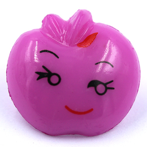 14985 Sullivans 18mm Kids Plastic Shank Button - Apple Face - Lilac - 35 In A Tube