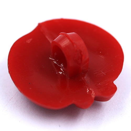 14987 Sullivans 18mm Kids Plastic Shank Button - Apple Face - Red - 35 In A Tube