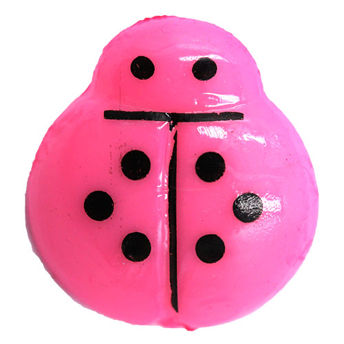 14993 Sullivans 15mm Kids Plastic Shank Button - Hot Pink Beetle - 35 In A Tube