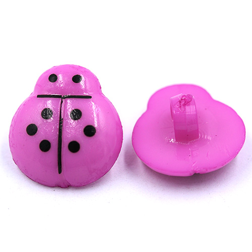 14994 Sullivans 15mm Kids Plastic Shank Button - Lilac Beetle - 35 In A Tube