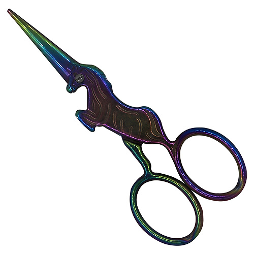 15014 Sullivans 100mm Heirloom Embroidery Scissors - Rainbow - Unicorn