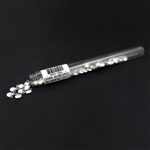 15202 Sullivans Charms - Silver Apple - 50 In A Tube