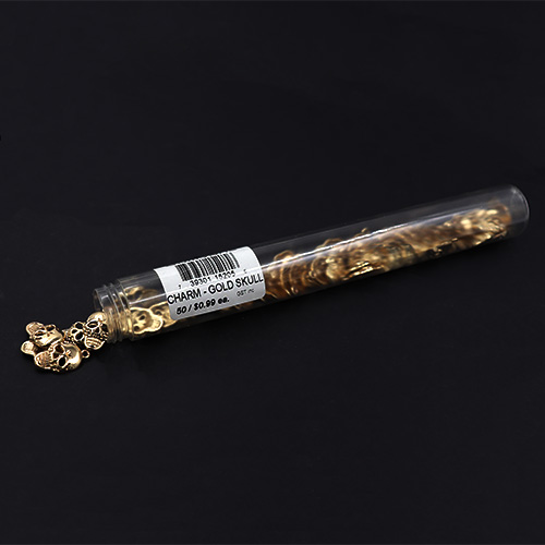 15205 Sullivans Charms - Gold Skull - 50 In A Tube