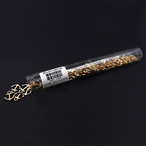 15209 Sullivans Charms - Gold Plain Anchor - 50 In A Tube