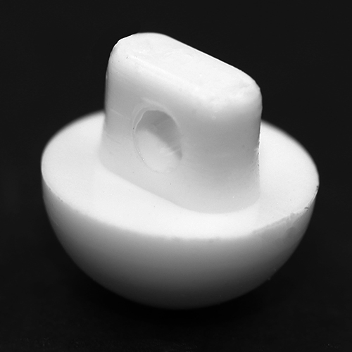 15296 Sullivans 10mm Round Plastic Dome Shank Button - White - 70 In A Tube