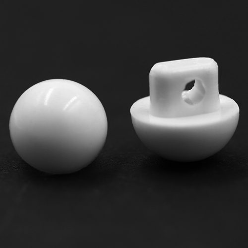 15296 Sullivans 10mm Round Plastic Dome Shank Button - White - 70 In A Tube