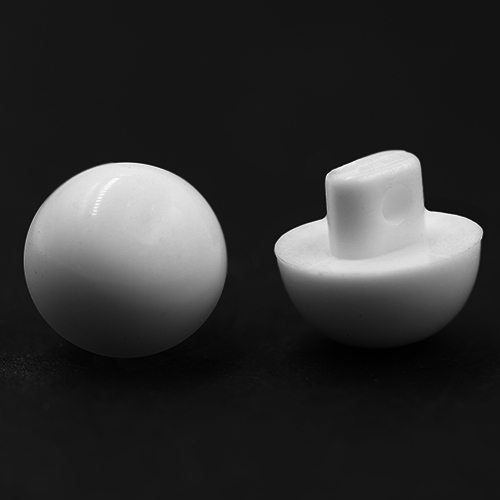 15297 Sullivans 12mm Round Plastic Dome Shank Button  - White - 59 In A Tube