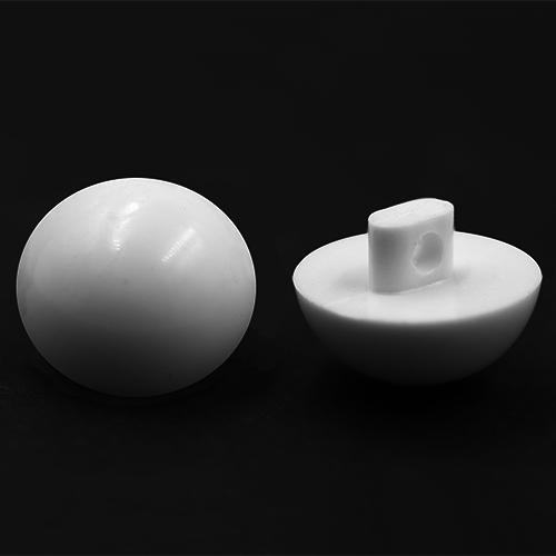 15298 Sullivans 14mm Round Plastic Dome Shank Button  - White - 40 In A Tube