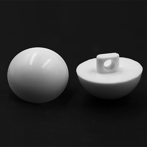 15299 Sullivans 16mm Round Plastic Dome Shank Button  - White - 38 In A Tube
