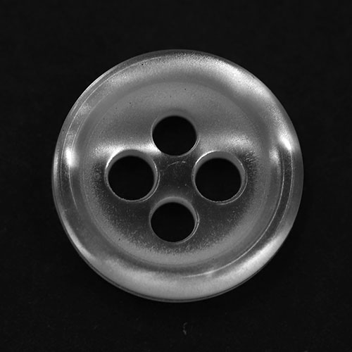 15304 Sullivans 10mm Round Plastic Button 4 Hole - Clear - 47 In A Tube