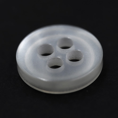 15304 Sullivans 10mm Round Plastic Button 4 Hole - Clear - 47 In A Tube
