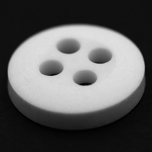 15307 Sullivans 10mm Round Plastic Opaque Button 4 Hole - White - 47 In A Tube