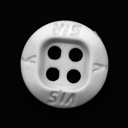 15309 Sullivans 12mm Round Plastic Opaque Button 4 Hole - White - 44 In A Tube
