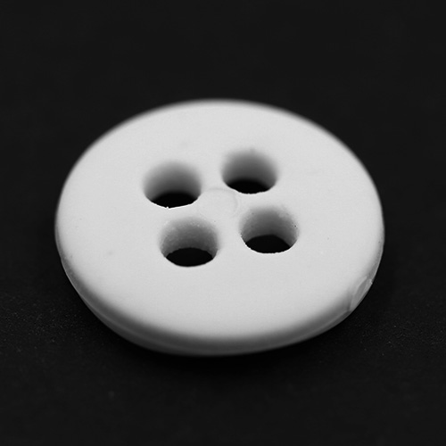 15309 Sullivans 12mm Round Plastic Opaque Button 4 Hole - White - 44 In A Tube