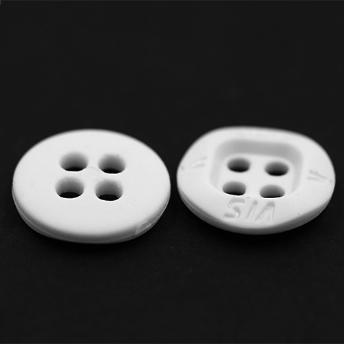 15309 Sullivans 12mm Round Plastic Opaque Button 4 Hole - White - 44 In A Tube