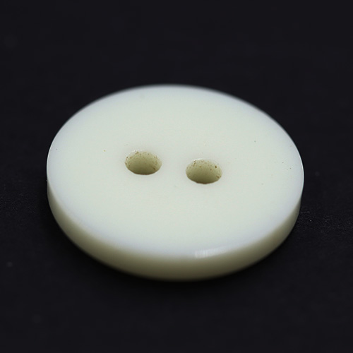 15315 Sullivans 15mm Round Plastic Rimmed Button 2 Hole - Cream - 189 In A Tube