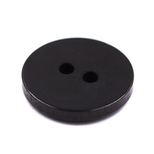 15316 Sullivans 15mm Round Plastic Rimmed Button 2 Hole - Dark Brown - 189 In A Tube