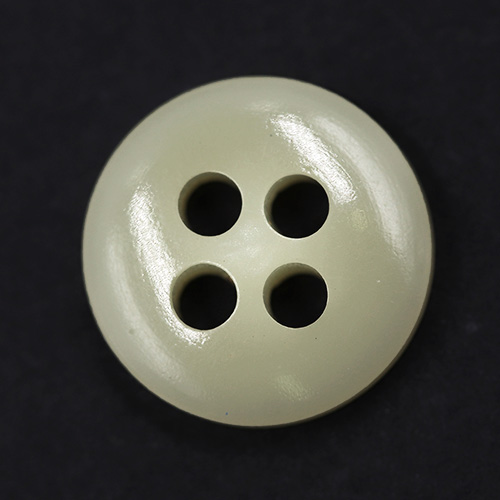 15318 Sullivans 12mm Round Plastic Button 4 Hole - Dark Cream - 45 In A Tube