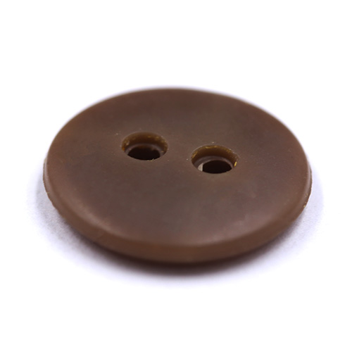 15321 Sullivans 15mm Round Plastic Rimmed Button 2 Hole - Light Brown - 189 In A Tube