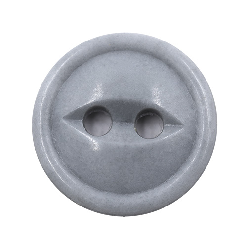 15322 Sullivans 15mm Round Plastic Rimmed Button 2 Hole - Light Grey - 189 In A Tube