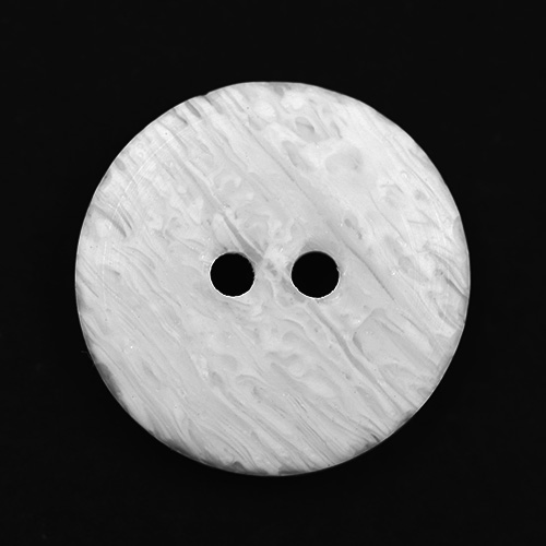 15329 Sullivans 18mm Round Plastic Opaque Button 2 Hole - White - 26 In A Tube