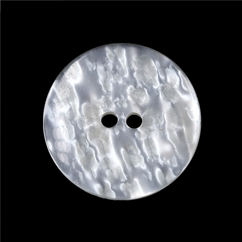 15333 Sullivans 21mm Round Plastic Pearlised Button 2 Hole - White - 30 In A Tube