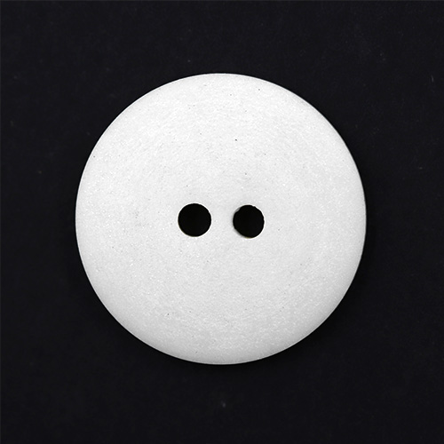 15336 Sullivans 23mm Round Plastic Opaque Button 2 Hole - White - 40 In A Tube