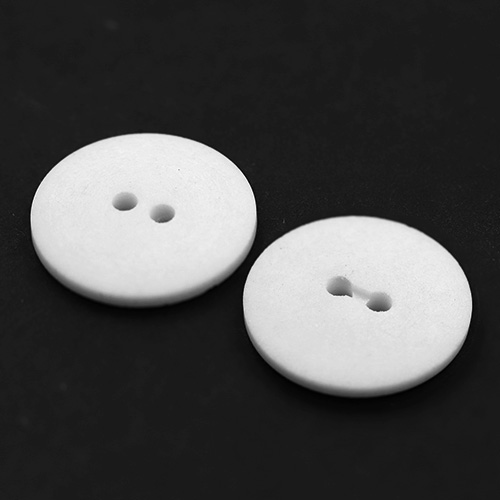 15336 Sullivans 23mm Round Plastic Opaque Button 2 Hole - White - 40 In A Tube
