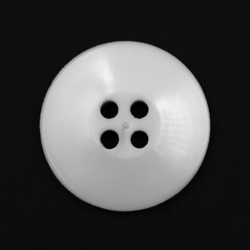 15338 Sullivans 23mm Round Plastic Opaque Button 4 Hole - White - 40 In A Tube
