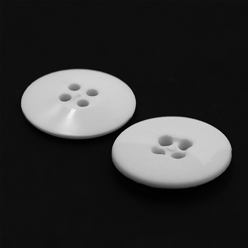 15338 Sullivans 23mm Round Plastic Opaque Button 4 Hole - White - 40 In A Tube