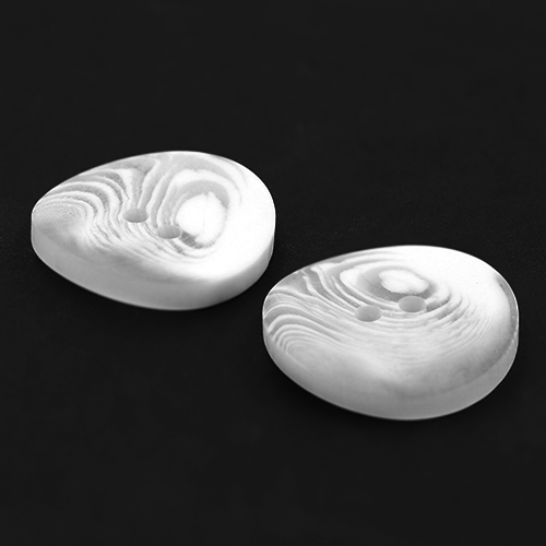 15341 Sullivans 23mm Round Plastic Button 2 Hole - Clear/opaque Swirled Pattern - 34 In A Tube