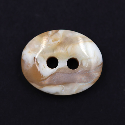 15371 Sullivans 15mm Oval Plastic Button 2 Hole  - White/natural  - 130 In A Tube