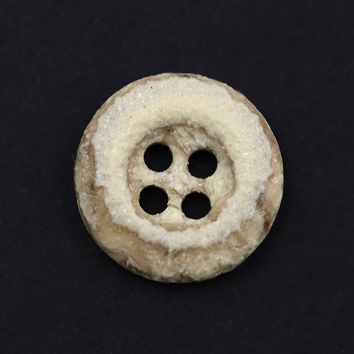 15373 Sullivans 13mm Round Plastic Button 4 Hole - Crater Effect - Natural - 75 In A Tube